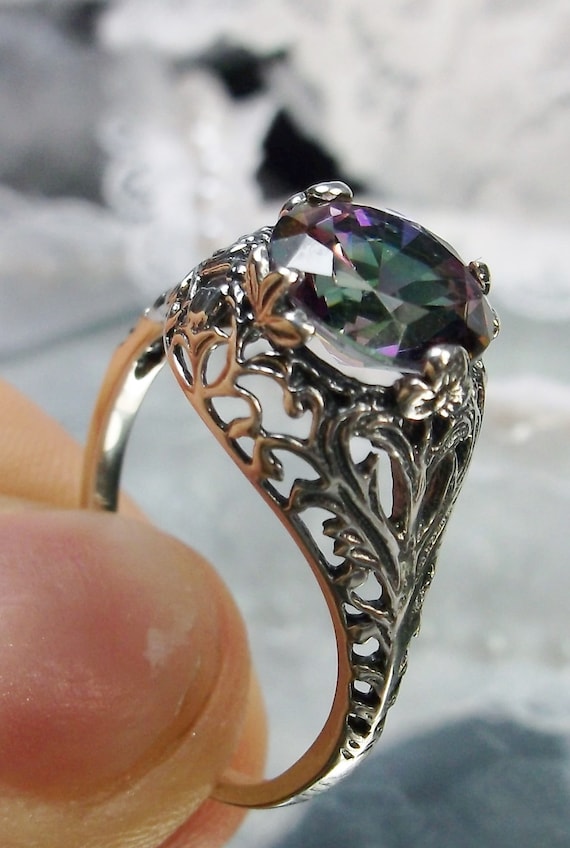 Mystic topaz gold sale ring