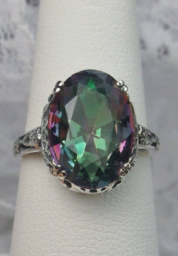 Rainbow mystic topaz best sale ring