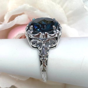 Sterling Silver Rainbow Simulated Topaz Heart Ring - 925 Silver Love Band, Size 12 - View #8
