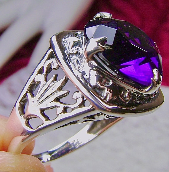 Custom amethyst rings sale