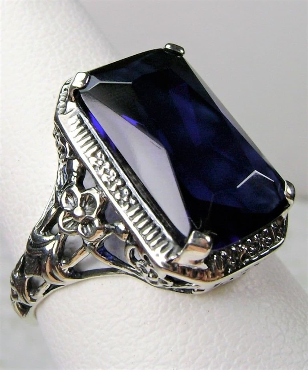 Bague Vintage En Argent Et Or 10k Avec Turquoise Et Perle Simulées - Taille 6 | Bijou Ancien Halo