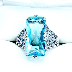 アクアマリン ブルー リング/スターリングシルバー/5ct オーバル アクアマリン ブルー リング/スターリングシルバー/5ct オーバル