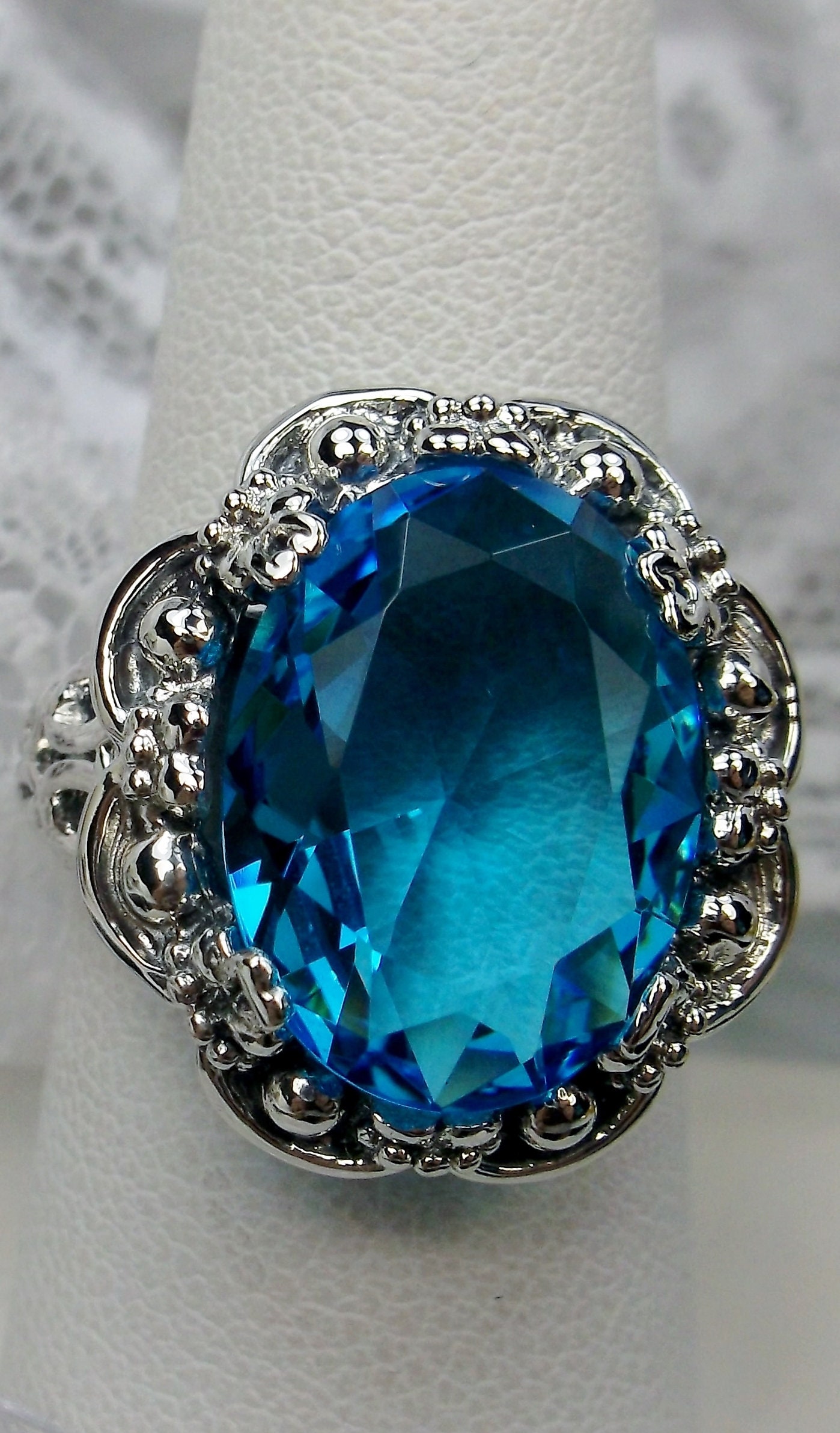 Blue Topaz Ring/ Solid Sterling Silver/ 15ct Oval Simulated - Etsy blue-topaz-ring-solid-sterling-silver-15ct-oval-simulated-etsy
