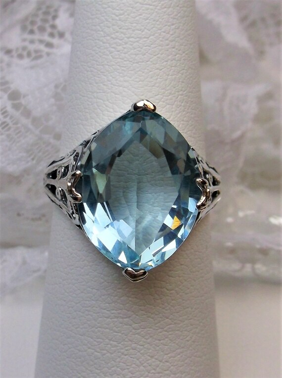 Aqua blue ring shop