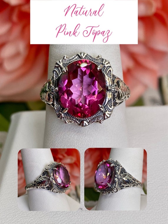 Bague topaze rose hotsell