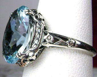 ブラックCZスターリングシルバーリング：アールデコギャツビー