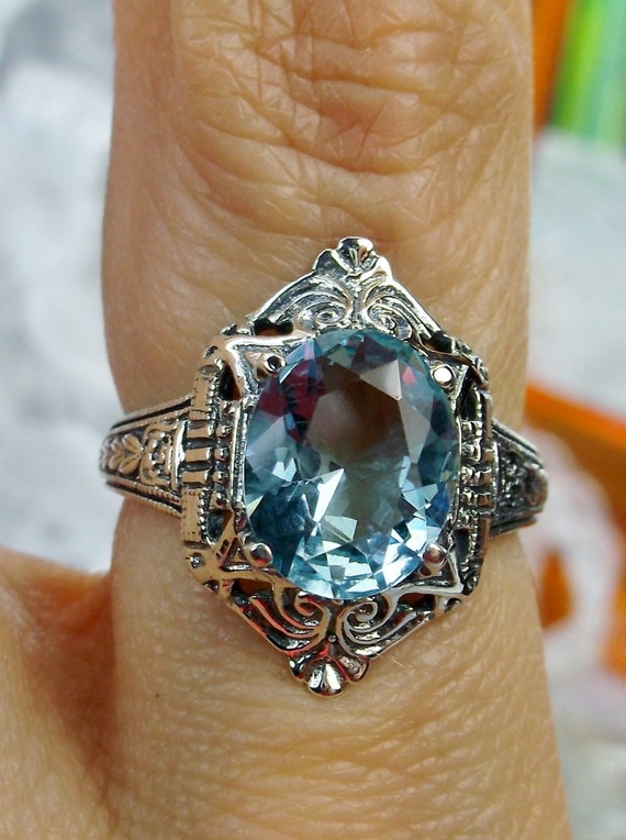 Aquamarine topaz deals ring