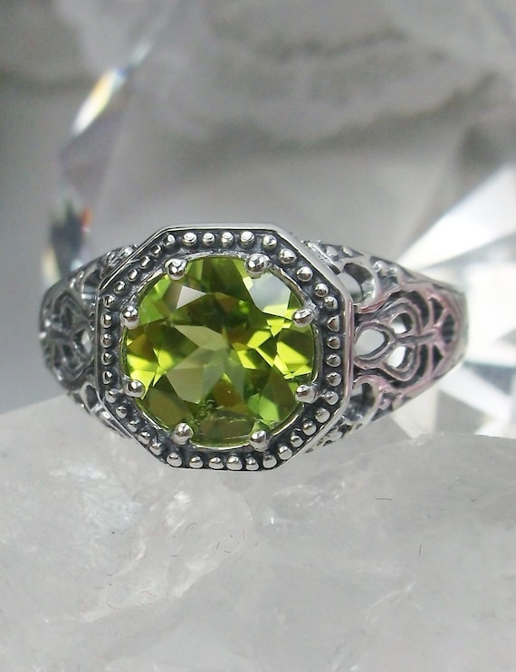 Sterling Silver Round Gemstone Filigree Bezel Set Rings Sterling Silver Round Gemstone Filigree Bezel Set Rings