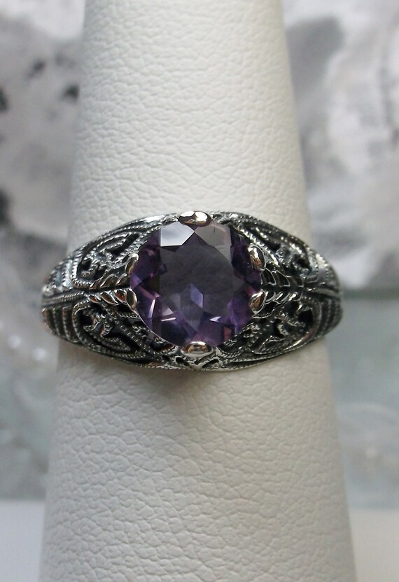 Vintage sterling sale silver amethyst ring