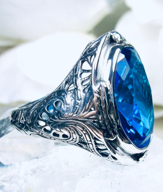 Buy Our Exclusive Natural Blue Topaz Ring | Iceberg Ring | Online Jewelry