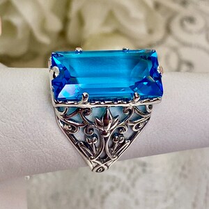 Men's Sterling Silver Birthstone Statement Ring – With 7ct Cubic Zirconia, Personalized CZ Ring