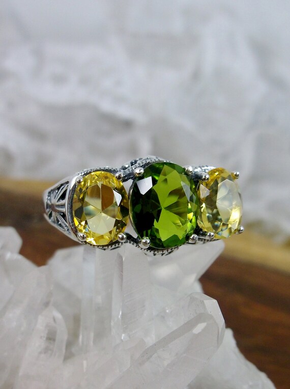 Peridot and citrine ring deals