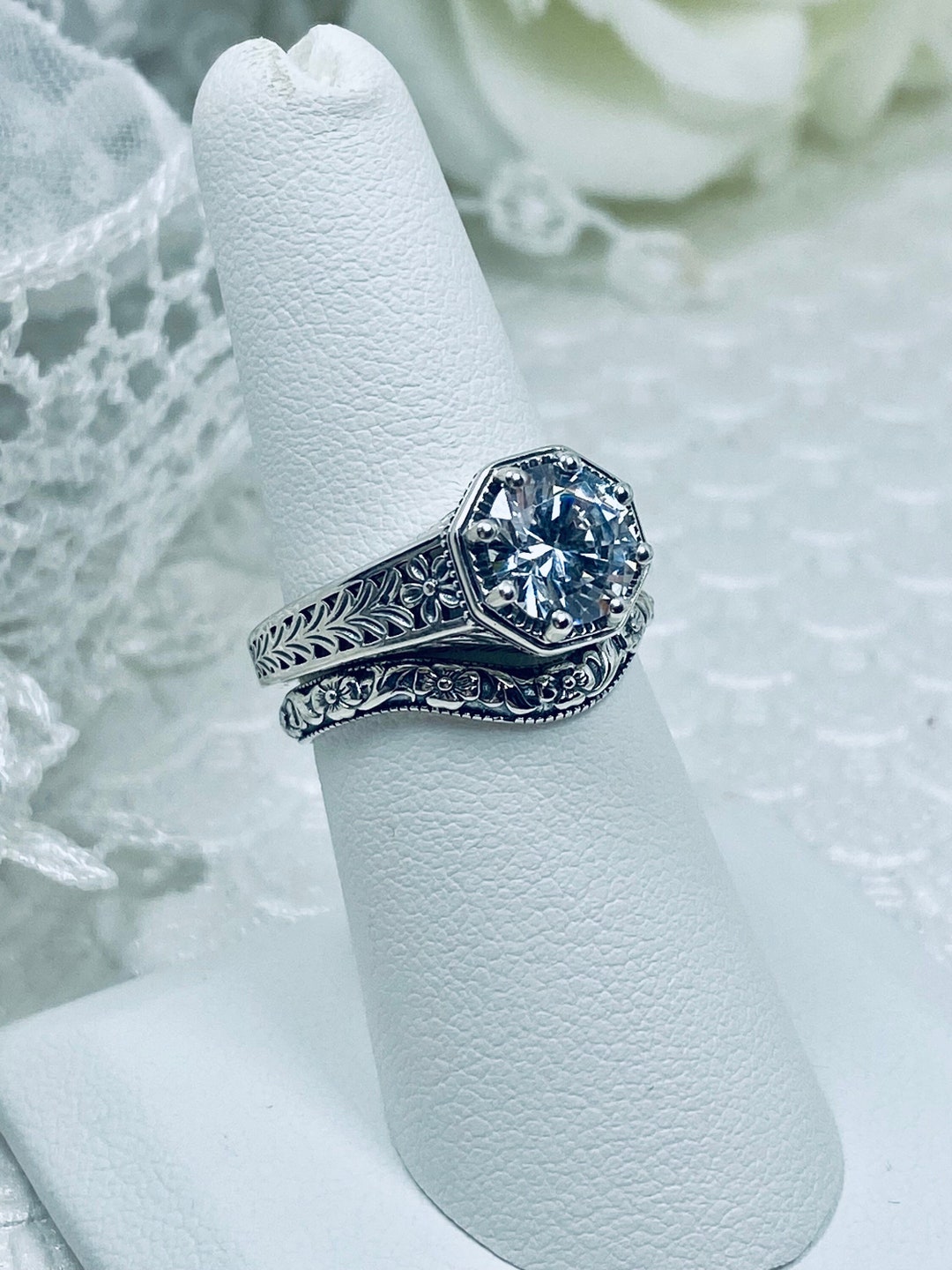 White CZ Wrap Ring - Polished .925 Sterling Silver Elegant Band, Sizes 5 To 10
