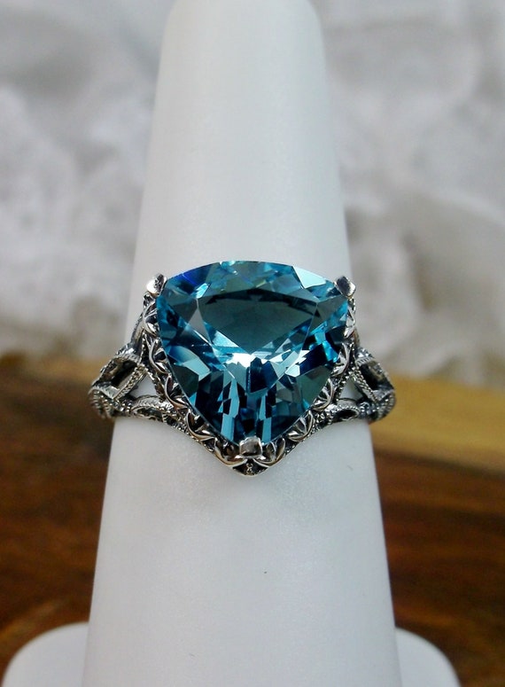 Simulated aquamarine best sale ring