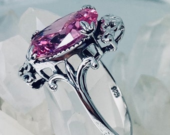 ピンクCZリング | スターリングシルバー 6カラット オーバルカット