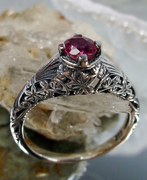Edwardian Style 2.07 Carat Ruby and Diamond Ring