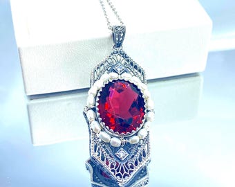 Collana Con Ciondolo In Argento Sterling Con Tormalina