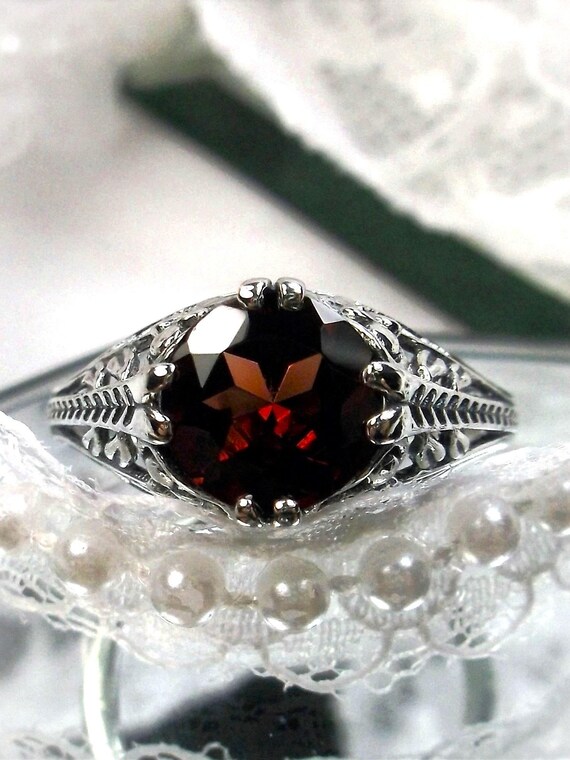 Red Garnet Ring 925 Sterling Silver | 2ct Garnet CZ or