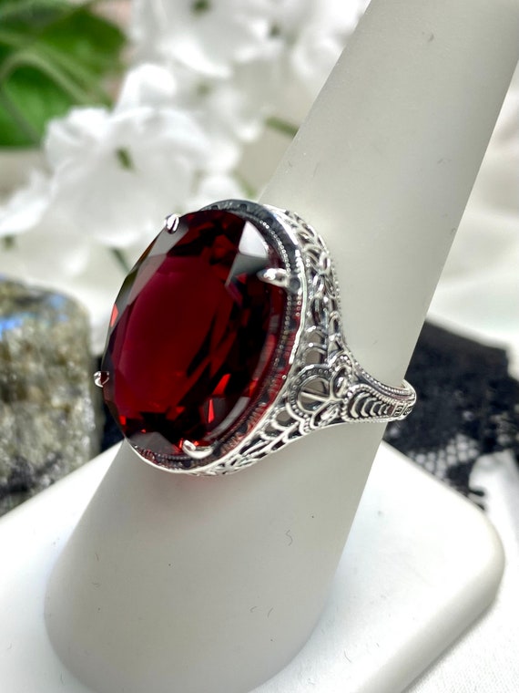 2 CT. Perfect Fit Three Stone Oval Lab Grown Ruby Ring – MSBLUE Jewelry