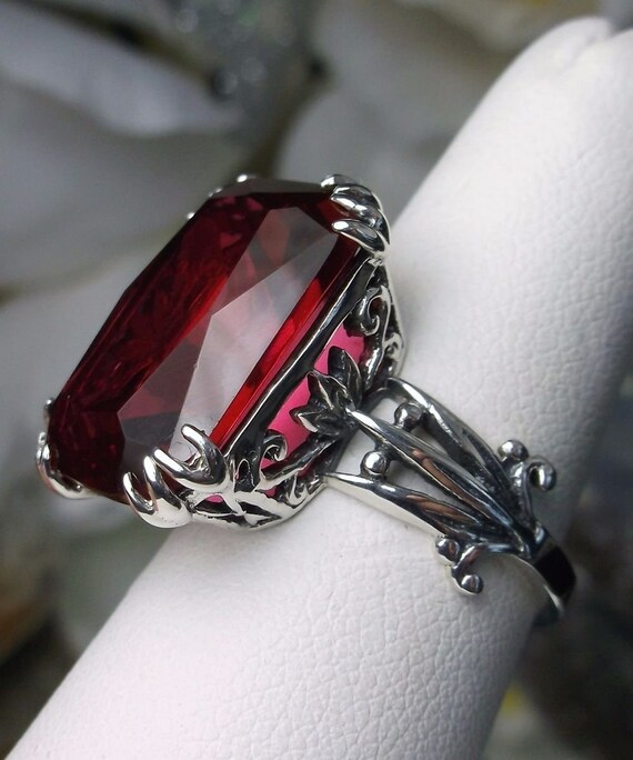 Simulated ruby shop ring