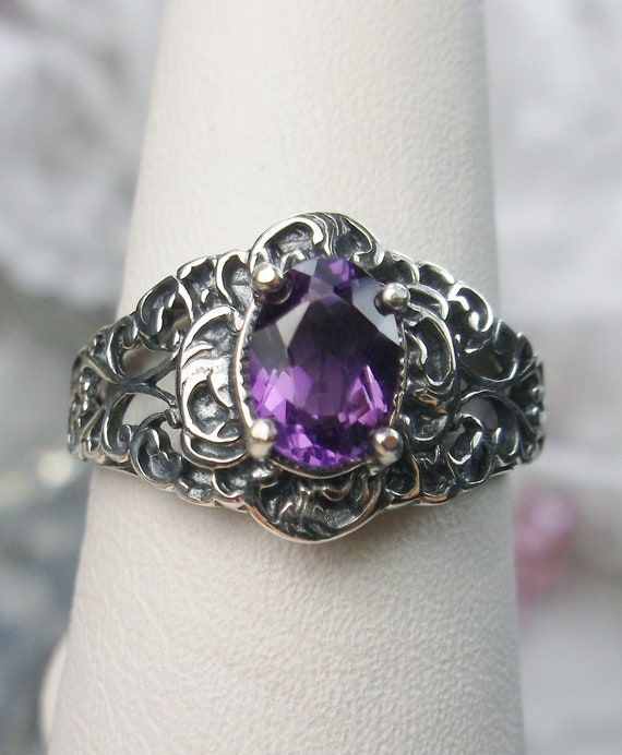 Solid amethyst ring deals