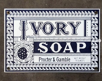 Ivory Soap Sign Porcelain Enamel