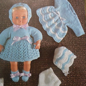 Strickanleitung Puppenkleidung passend für kleine Tränen Größe Puppe DK Vintage