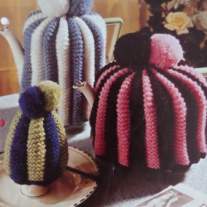 Knitting Pattern Tea Coffee And Egg Cosy Teapot Vintage PDF