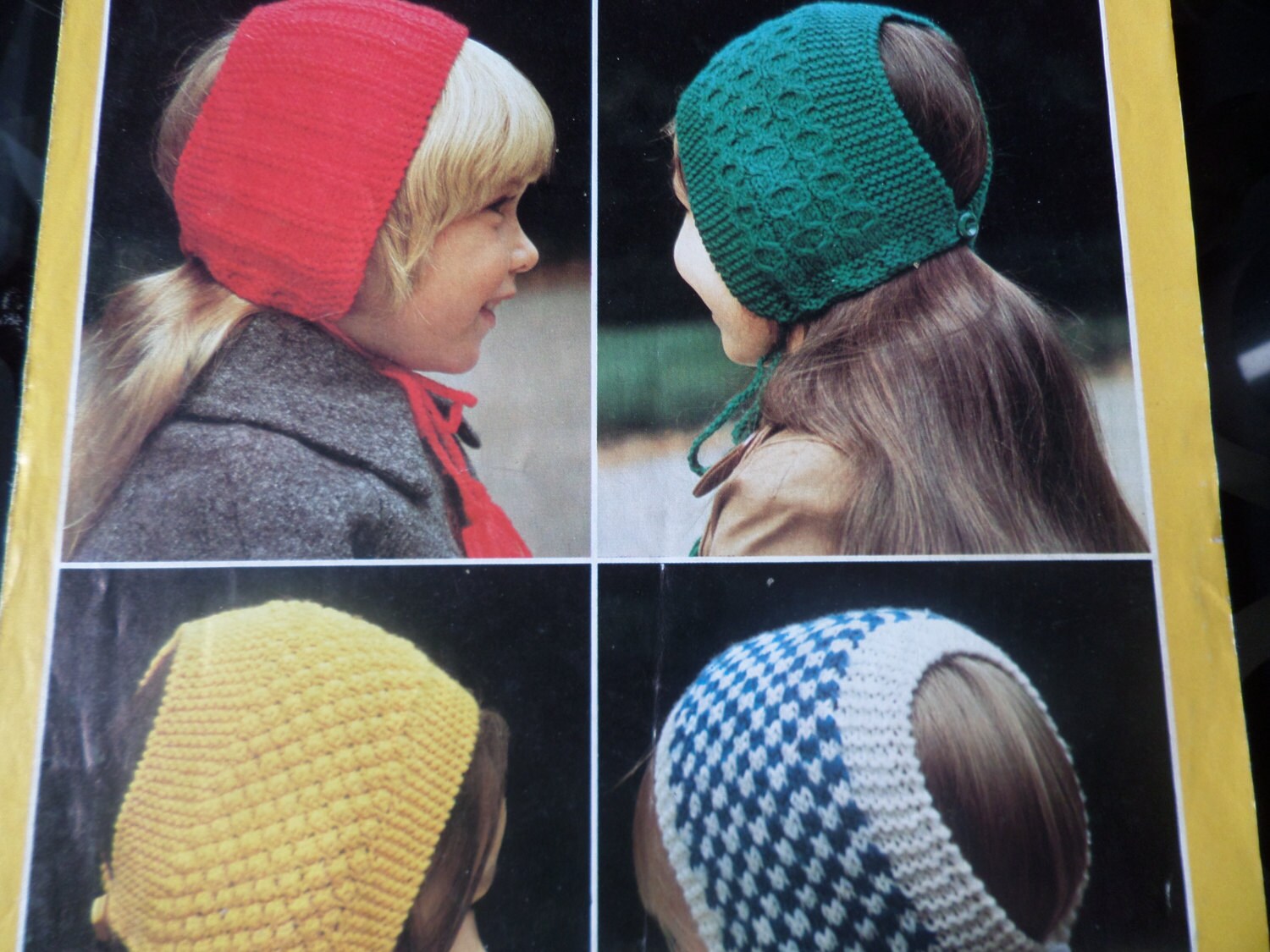 Knitting Pattern Girls Head Huggers 