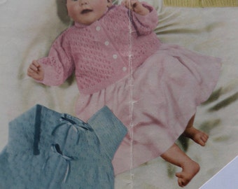Knitting Pattern Children Baby 3 Styles Of Matinee Coat Cardigan DK 0-12 months