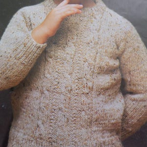 Strickanleitung Jungen und Mädchen Rundhals Pullover DK 22-32&quot;Brust Vintage
