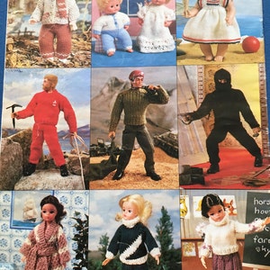 Knitting Pattern Dolls Clothing To Fit 9.5-16&quot; Dolls Vintage PDF