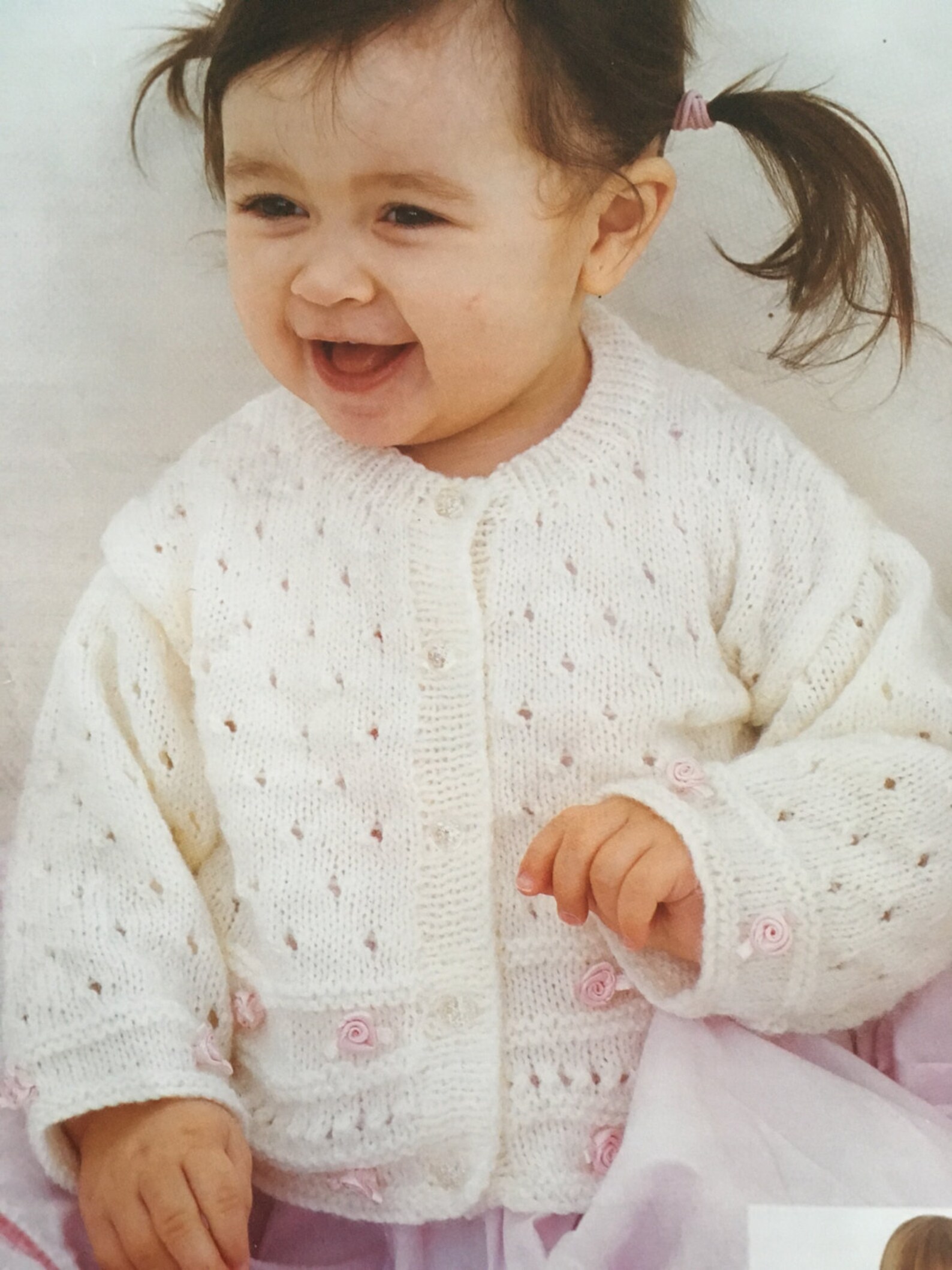 Knitting Pattern Children Baby Girl Cardigan 4 Ply 6 Months Etsy UK