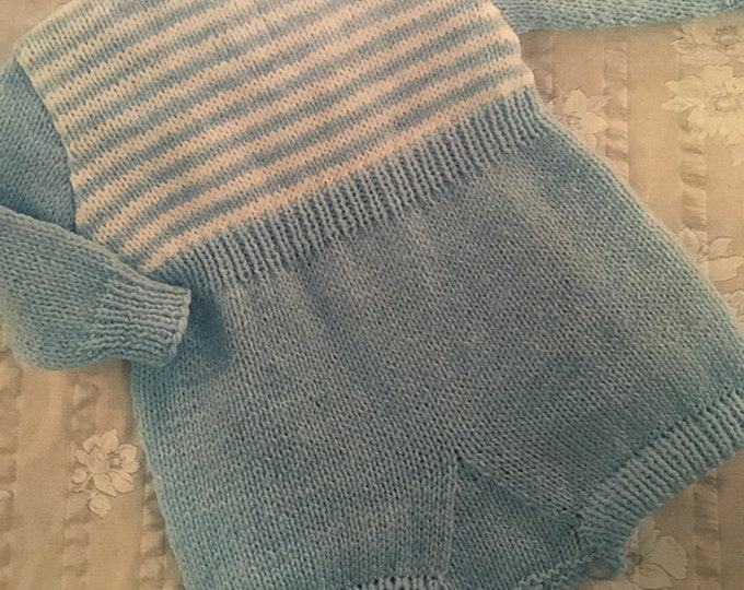 Knitting Pattern Baby Romper Suit Boy Girl 1822 Chest Etsy UK