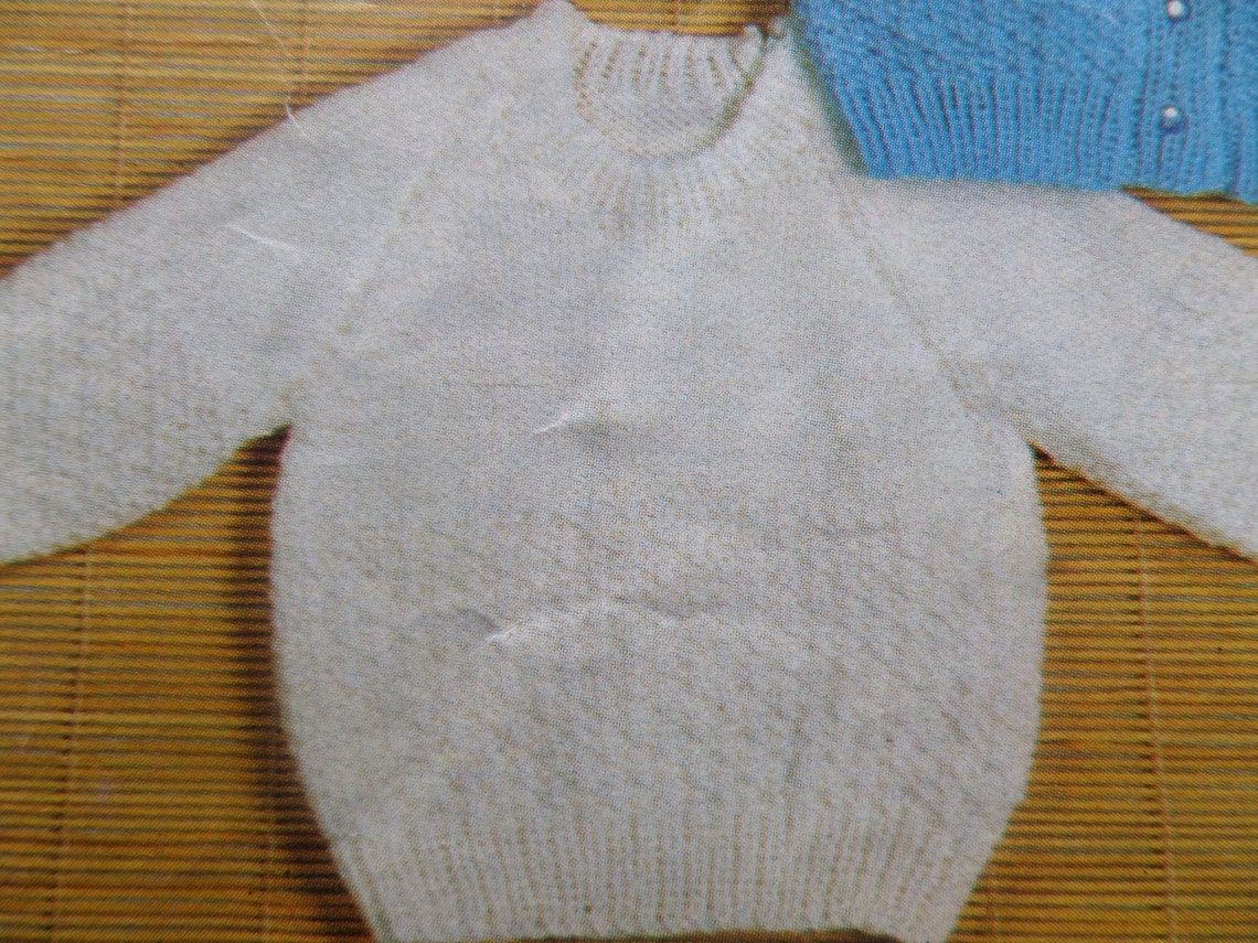 Knitting Pattern Children Baby Jumper & 2 Styles of Cardigan Etsy UK