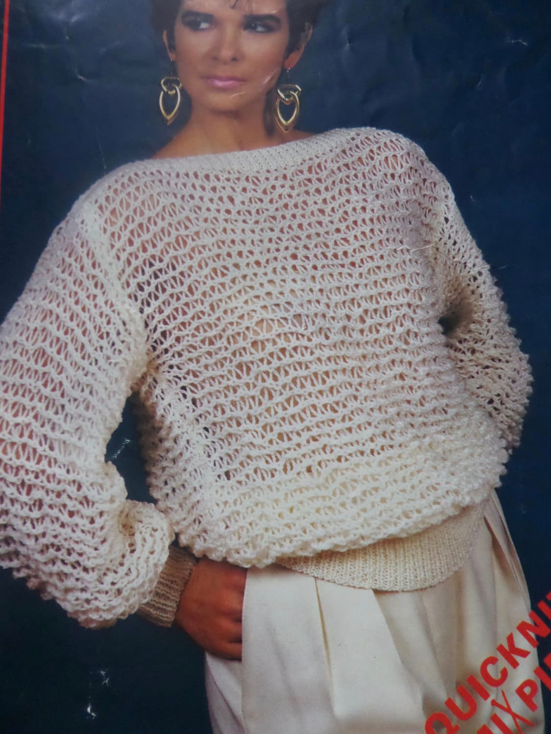 Knitting Pattern Women Ladies Easy Knit Jumper Sweater DK