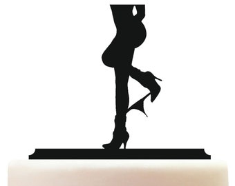 Acrylic Naughty Sexy Adult Lingerie & Stiletto Shoe Birthday Cake Topper Decoration