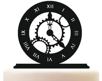 Acrylique vintage Roman Clock Cake Topper Décoration