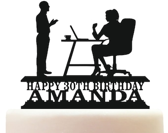 Personalised Acrylic PA Personal Assistant & Company Secretary Birthday Cake Topper Decoration