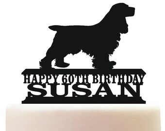 springer spaniel cake topper