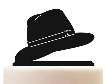 Acrylic Fedora Fashion Hat Cake Topper Decoration