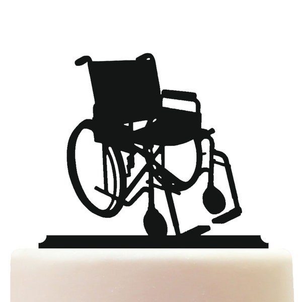 Acrylic Wheelchair Birthday And Wedding Cake Topper Decoration