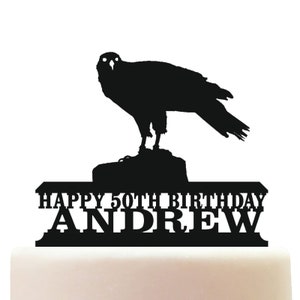 Personalised Acrylic Hawk Bird of Prey Cake Topper Decoration