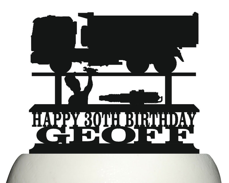 Personalised Acrylic Mechanic Lorry And Truck Garage Maintenance Engineer Technician Birthday Cake Topper Decoration