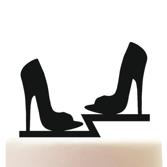 Acrylic Stiletto High Heel Shoes Designer Fashion Cake Topper Decoration  Ref 3