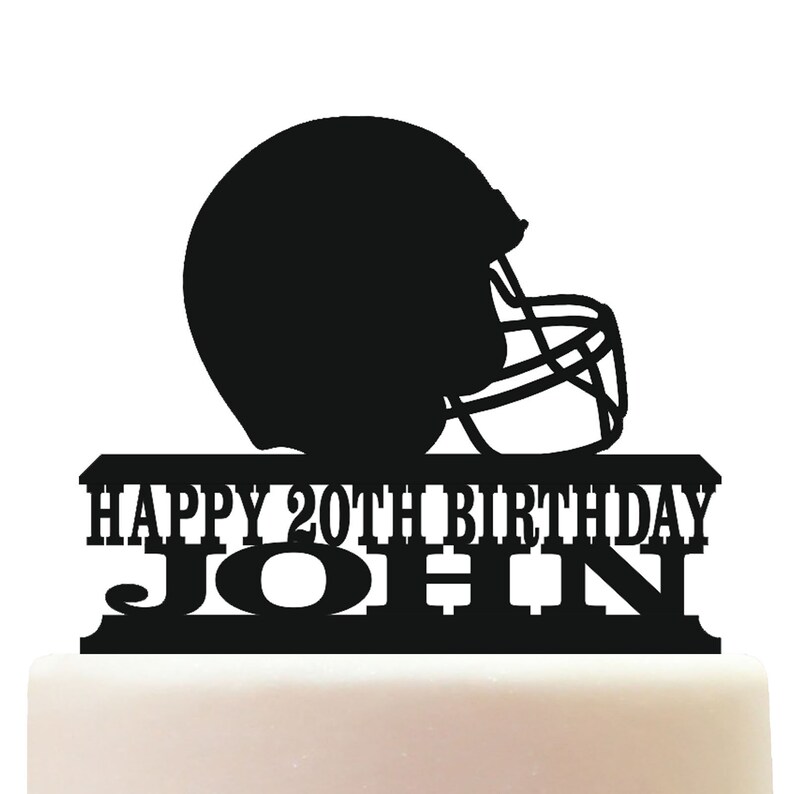 Personalised Acrylic American Football Player Helmet Cake Etsy
