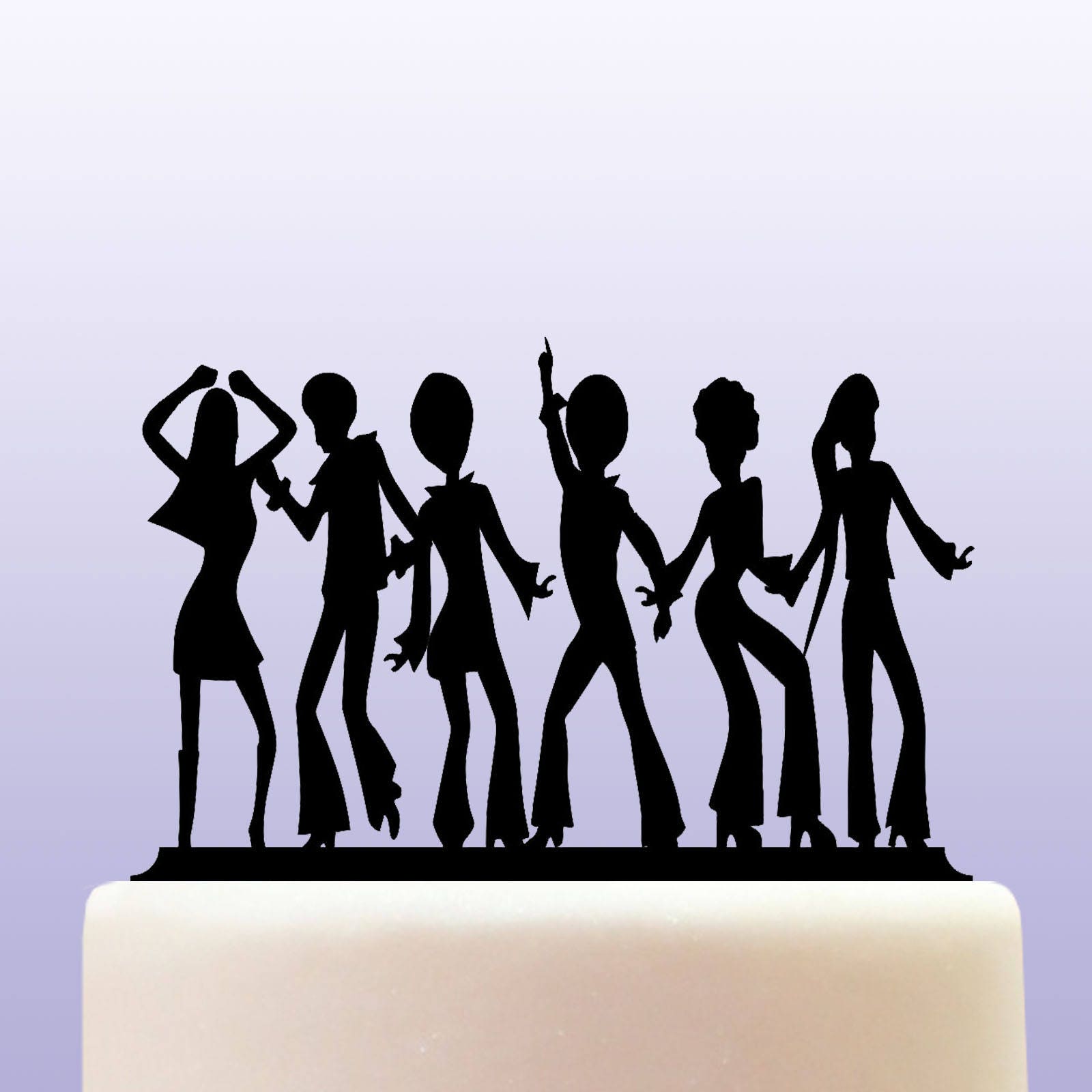 Acrylic Disco Dancers Cake Topper Etsy
