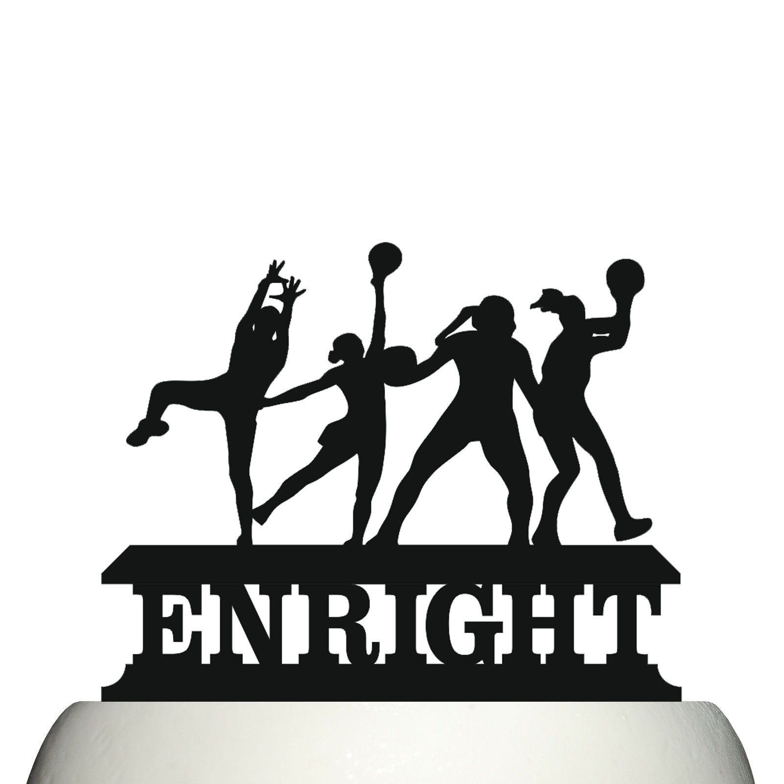 Personalised Acrylic Netball Birthday Cake Topper Decoration Etsy UK