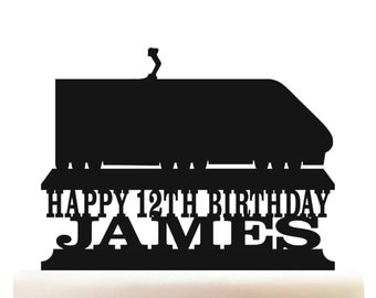 Personalised Acrylic High Speed Fast Train Birthday Cake Topper Decorations