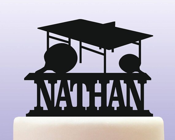 Personalised Acrylic Table Tennis Birthday Keepsake Cake Etsy